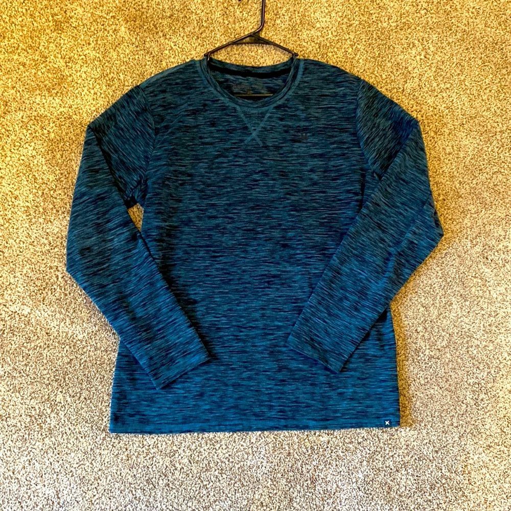Hurley Blue Long Sleeve Tee Size: Large